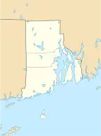 Lagekarte von Rhode Island in den USA