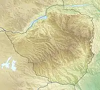 Lagekarte von Simbabwe